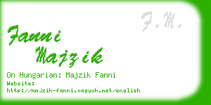 fanni majzik business card